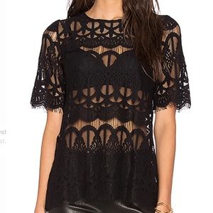 BCBGeneration Black Lace Top